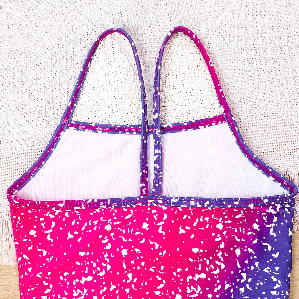 Traje de baño deportivo niñas cuello halter secado rápido - imagen 2