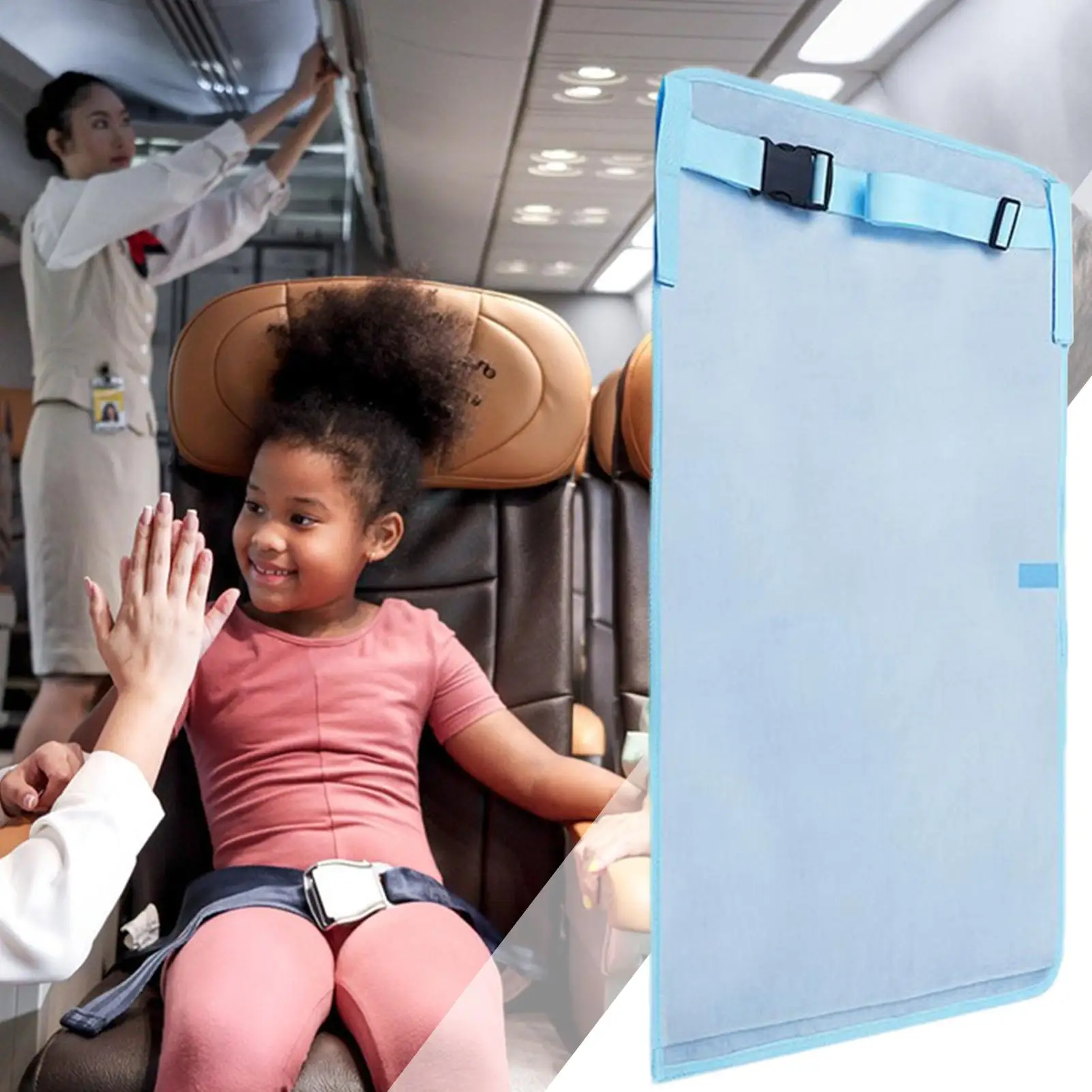 Cama de avión para bebé, cama de viaje para niños pequeños, extensor de asiento de avión para niños, accesorios de avión portátiles, vuelos de bebé, imprescindibles para - imagen 3