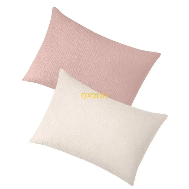 QX2D 2pcs Cubierta protectora almohada transpirable y suave Cas almohada algodón para niños pequeños - imagen 2