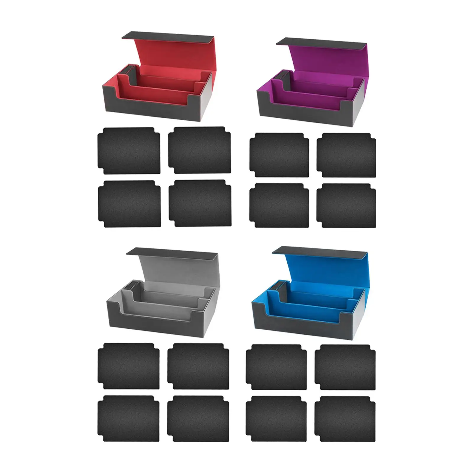 Trading Card Deck Box Lightweight Container PU Leather Playing Card Box