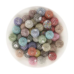 Cuentas:redondas de strass – Pack 5 uds. para joyería artesanal