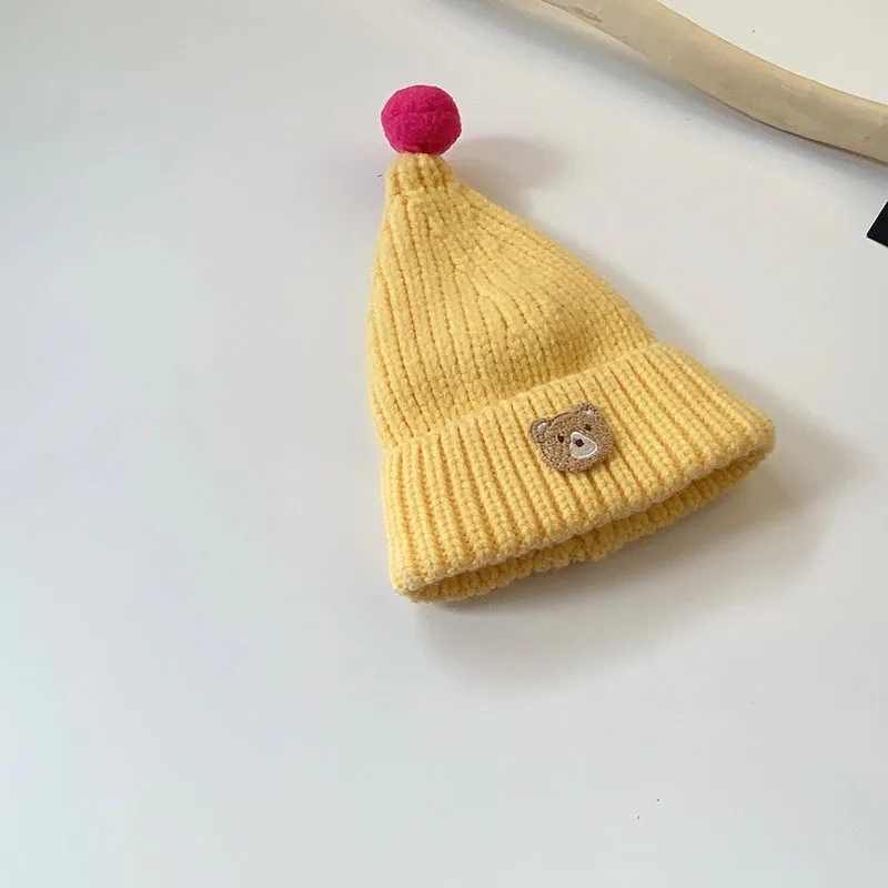 MILANCEL Gorro de punto con orejas de oso para bebé Invierno - imagen 5