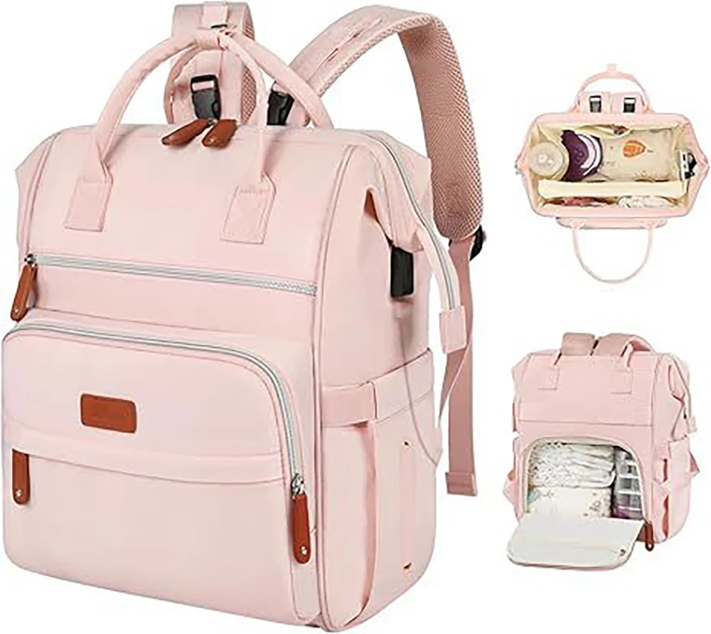 Bolsa maternidad piel sintética impermeable cómoda para bebé