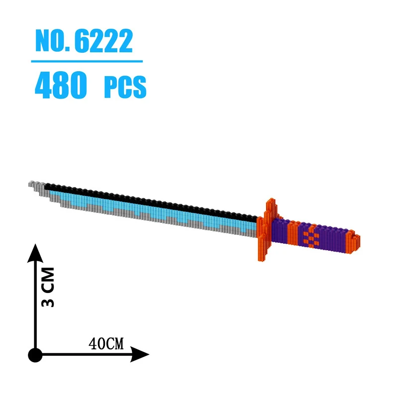 Bloques de construcción temáticos samurái - Katana ninja para niños - imagen 2