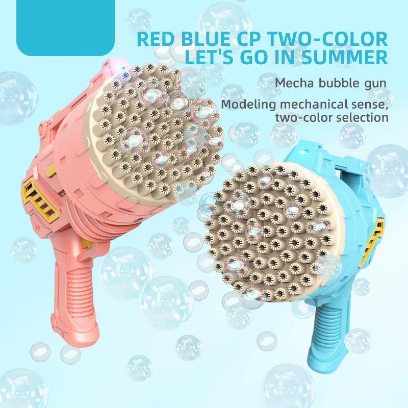 Pistola de burbujas automática con luz para niños – Juguete de verano - imagen 2