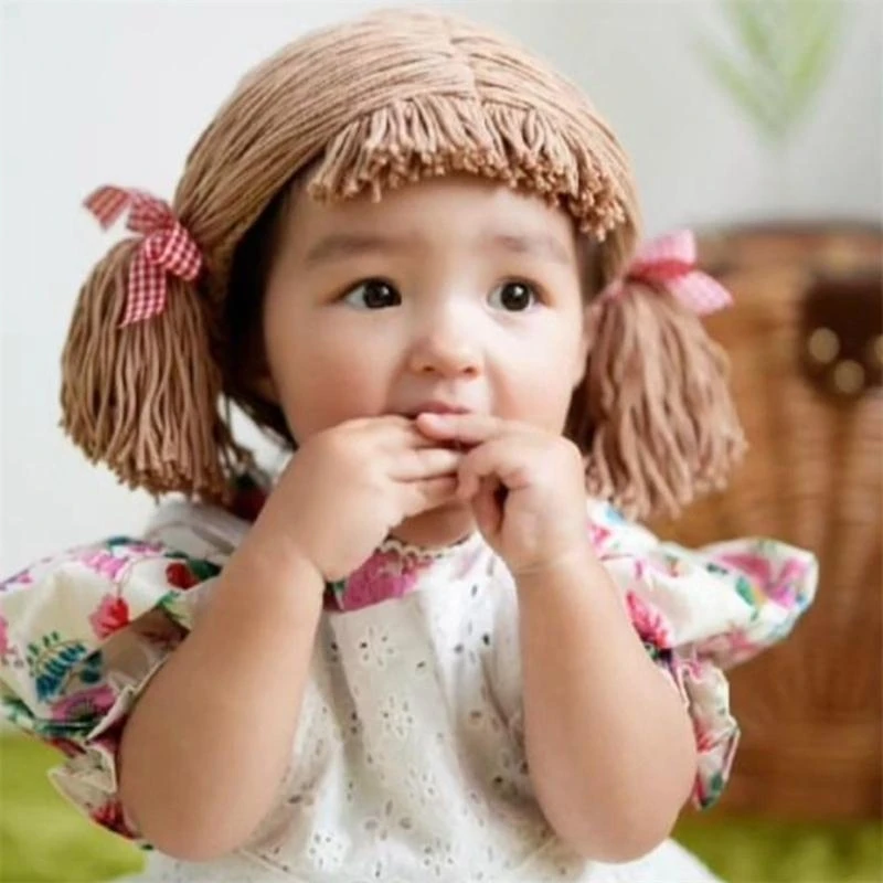 M76C Gorro peluca para bebés, niños y niñas, tocados novedosos, gorros postizo unisex, fáciles usar para disfraces y