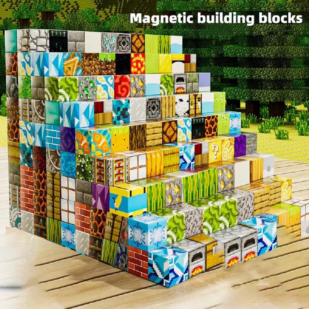 Juego de caja de almacenamiento de juguetes de bloques de construcción magnéticos, juguetes de montaje DIY para niños, bloques de juego de mesa, regalo de Navidad y Día de Acción de Gracias - imagen 5
