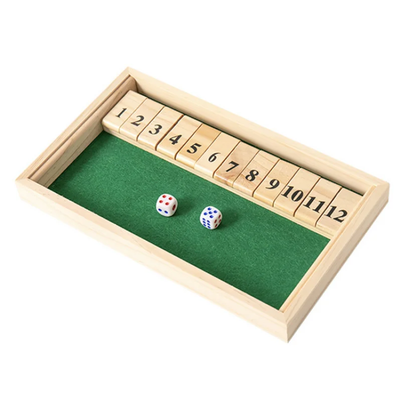 Juego de dados con caja de madera – mesa clásica estilo Pub familiar - imagen 3