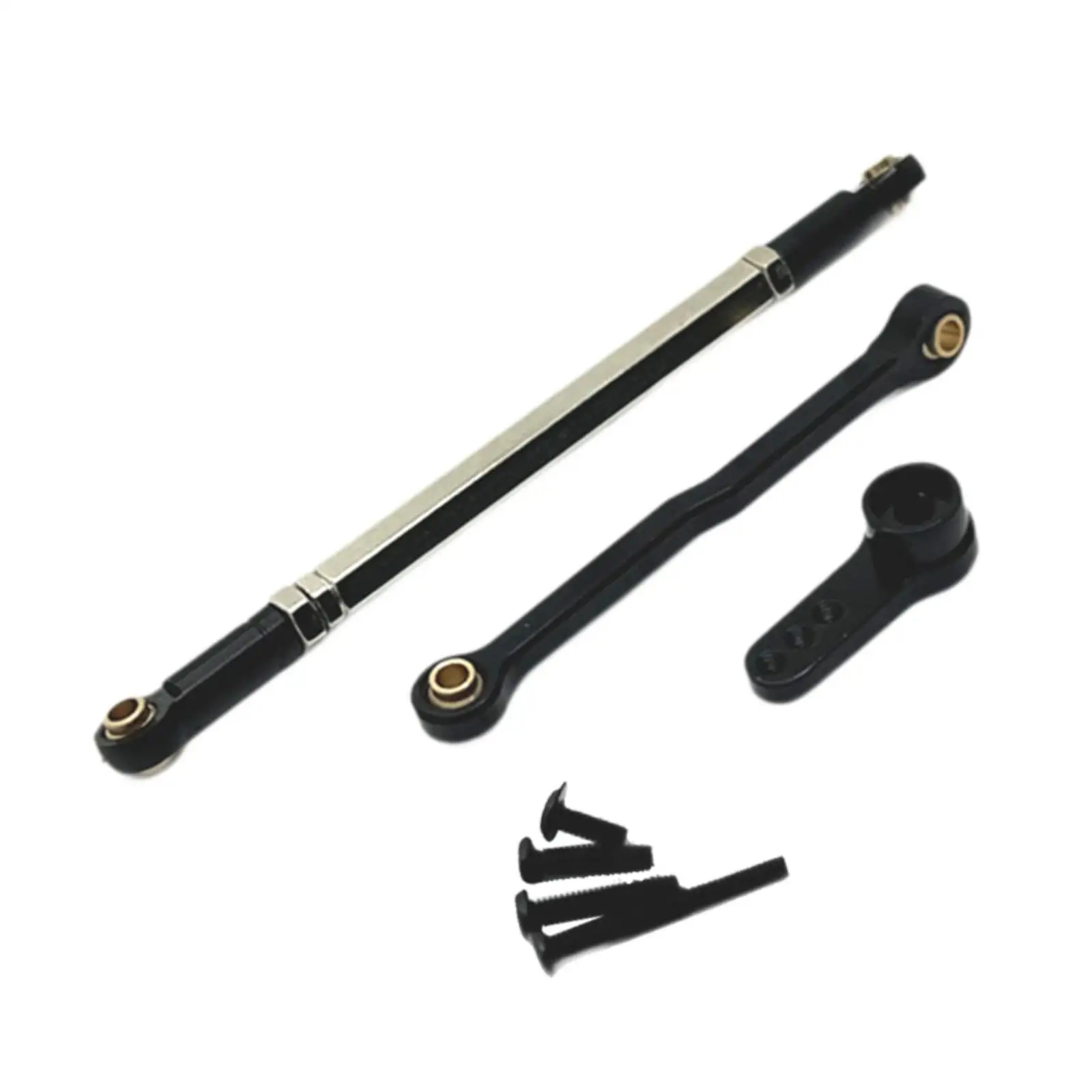 Varilla de servoenlace con tornillos de montaje, barra de dirección de Metal para 1/12 MN82 MN168 - imagen 3