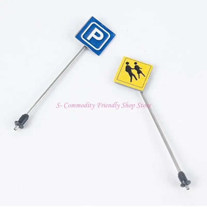 85AE Juego carreteras urbanas en miniatura y accesorio modelado con árbol Juego detalles carreteras y tráfico a 1/64 - imagen 4