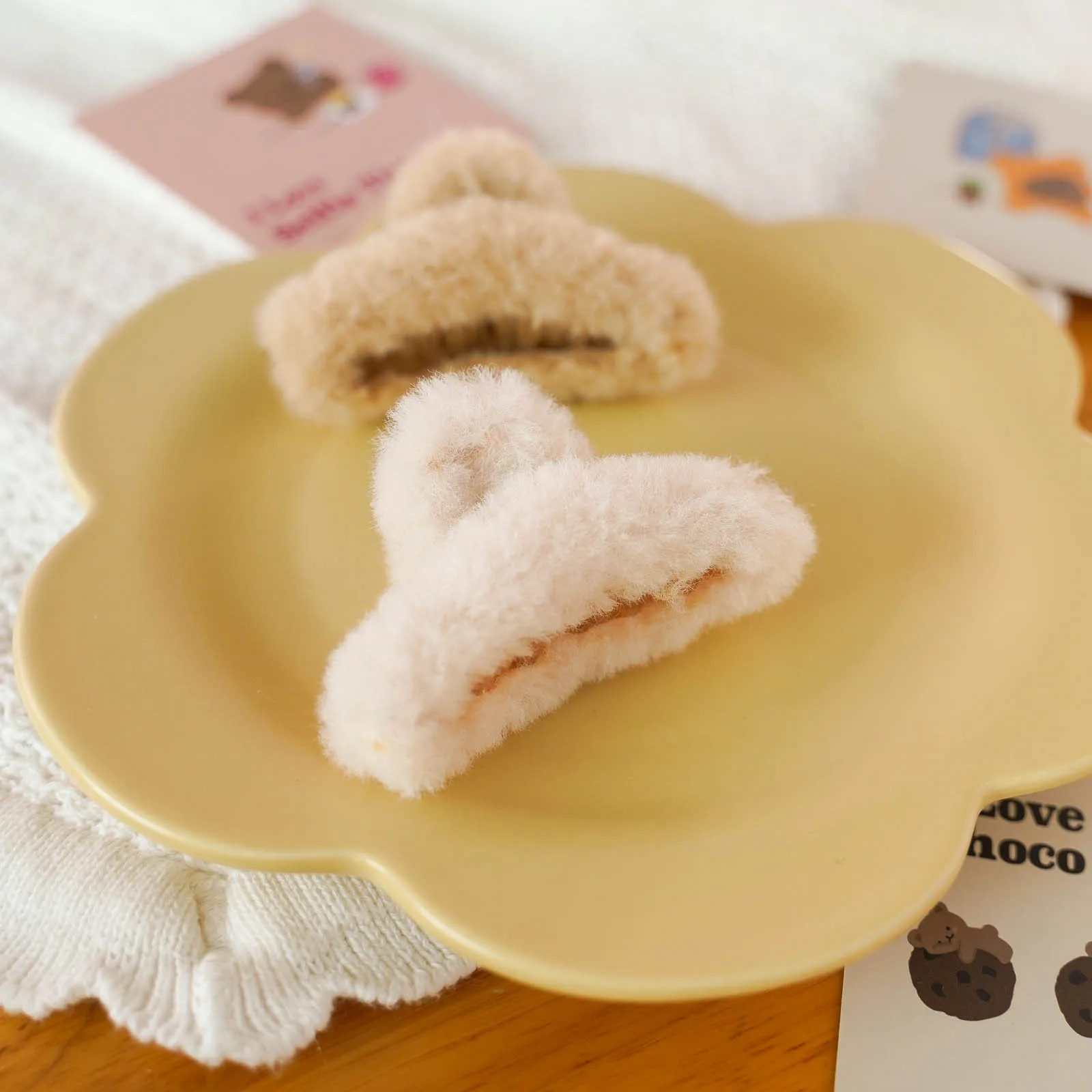 Pinzas para el pelo de princesa Kawaii, tocado coreano de Color caramelo, horquilla de felpa, diadema con garra para niños y niñas, accesorios para niños - imagen 4