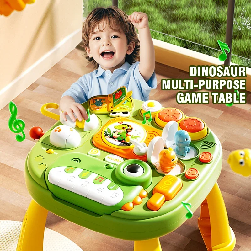Juego de rompecabezas de Piano de dinosaurio Montessori, casa ocupada, otros juguetes educativos, tablero sensorial ocupado, juguetes para niños pequeños, regalos de navidad - imagen 5