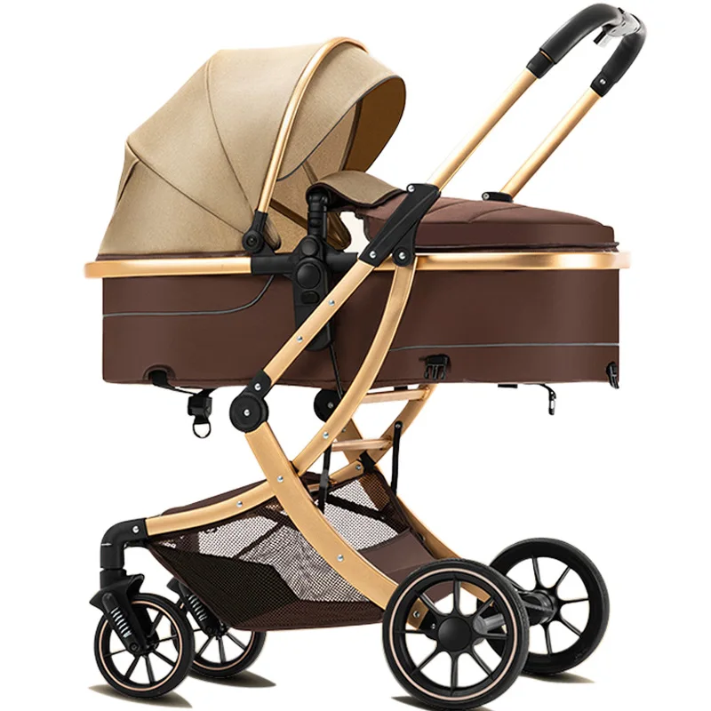 2025 NUEVO Cochecito de bebé 2 en 1 Cochecito de bebé de alto paisaje Se puede invertido y plegado Carro con ruedas para niños - imagen 5
