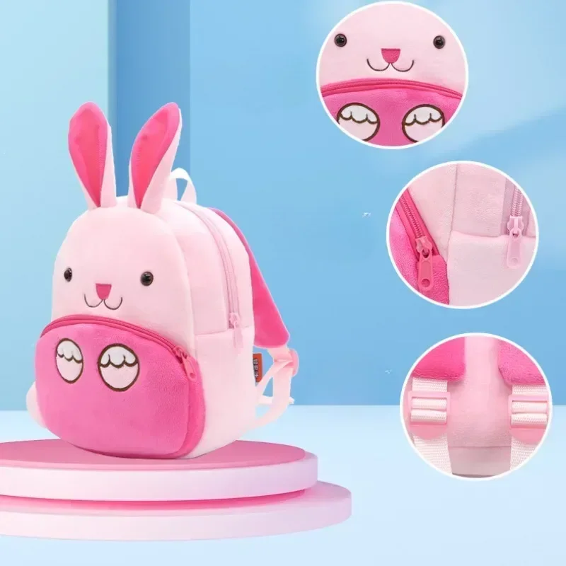 Mochila escolar de dibujos animados para niños, mochila de felpa de la serie Animal, parque de educación temprana para niños y niñas, bolsa para niños - imagen 5