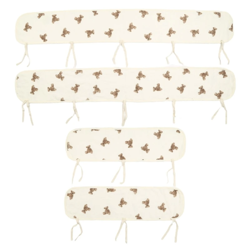 Protector de borde suave para cama de bebé, cubierta de riel de cuna, envuelta, tira anticolisión, 4 unidades por juego - imagen 5