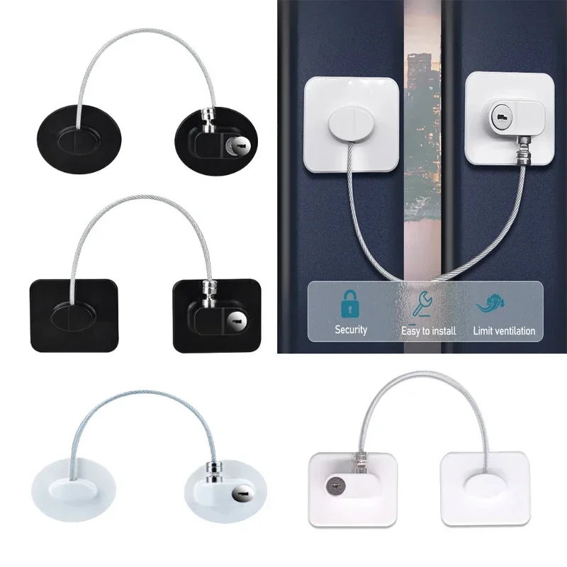 Cerradura de seguridad niños cable acero inoxidable fijación fuerte - imagen 5