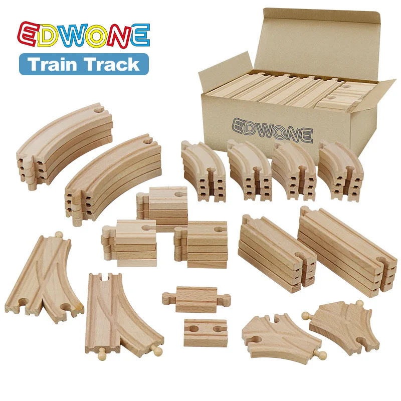Vías de tren de madera para niños compatibles universales - imagen 3