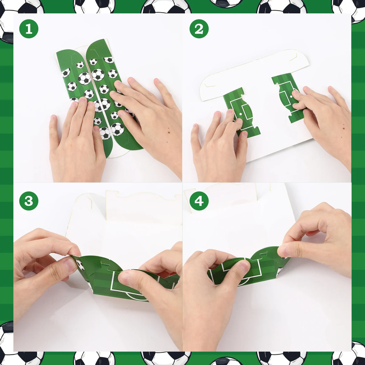 Bandejas de palomitas de maíz de papel para fiesta temática deportiva, bandejas de comida para fútbol, baloncesto, béisbol, decoración de fiesta deportiva, fiesta de cumpleaños, 12 Uds. - imagen 4