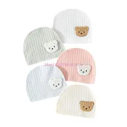 R6FD Gorro hospital bebé 0-3M – Calavera a prueba de viento, neutro