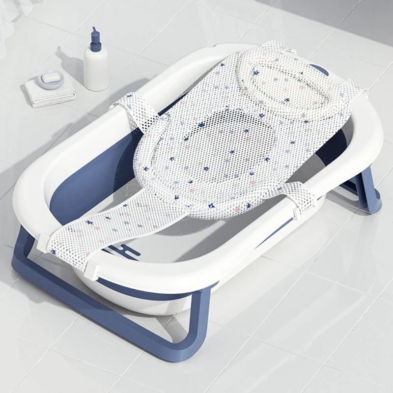 M76C baño recién nacidos Red ducha antideslizante alfombra para baño bebé longitud ajustable soporte para bañera estante