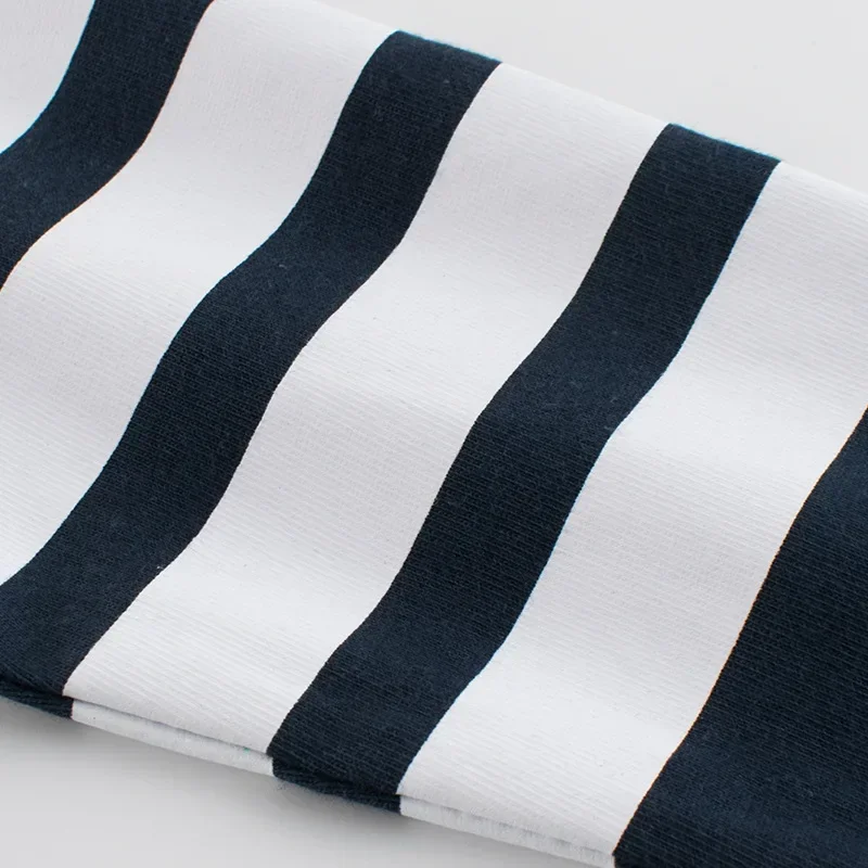 Camiseta de manga larga a rayas de algodón para bebé cuello redondo - imagen 5