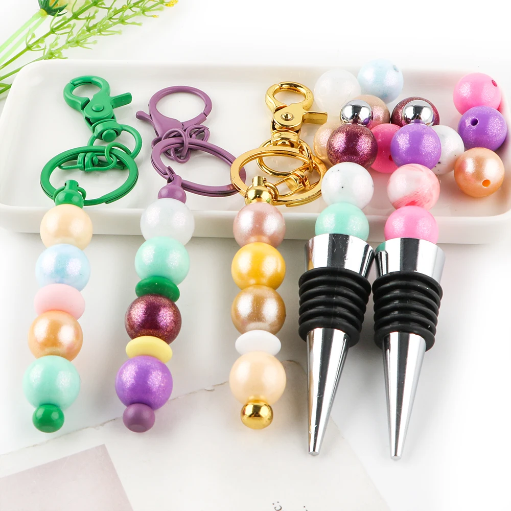 Cuentas de silicona nacaradas para accesorios de bebé