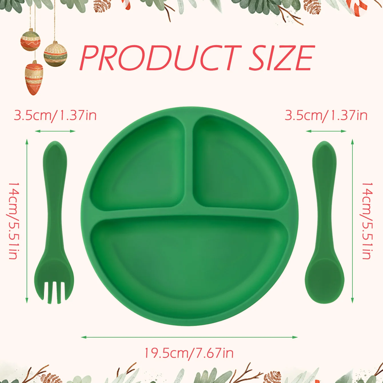 Platos con ventosa de silicona para niños - Set aprendizaje con cubiertos - imagen 4