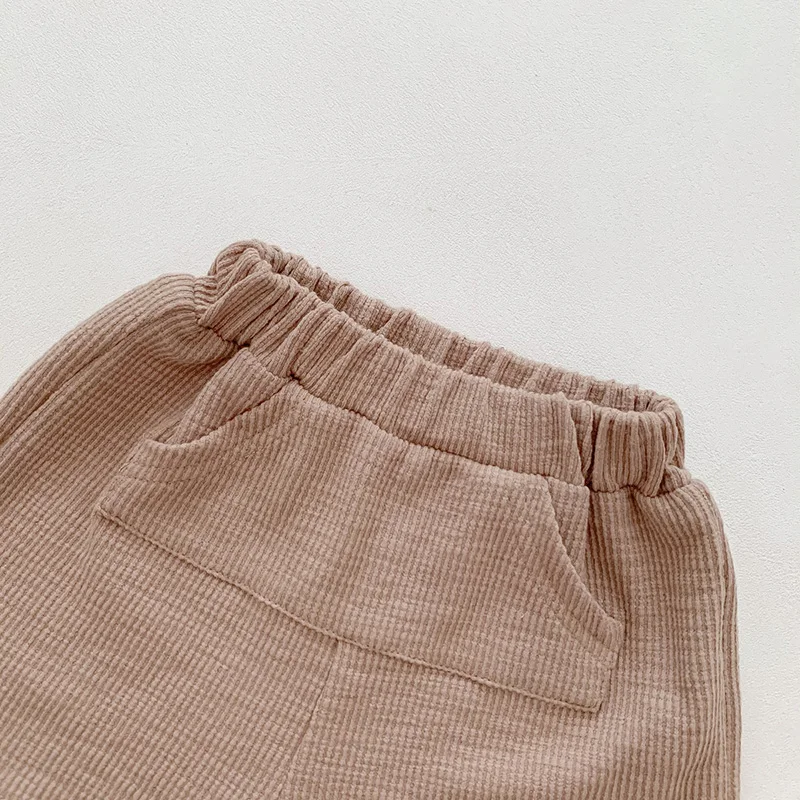 Conjunto de ropa de verano para bebé, camiseta lisa y pantalones cortos de 2 piezas, traje infantil - imagen 4