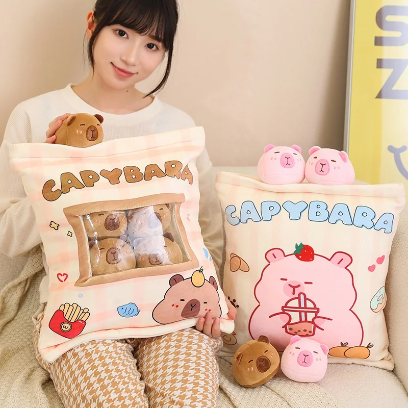 Peluche capibara de felpa – Almohada suave lavable para niños - imagen 5