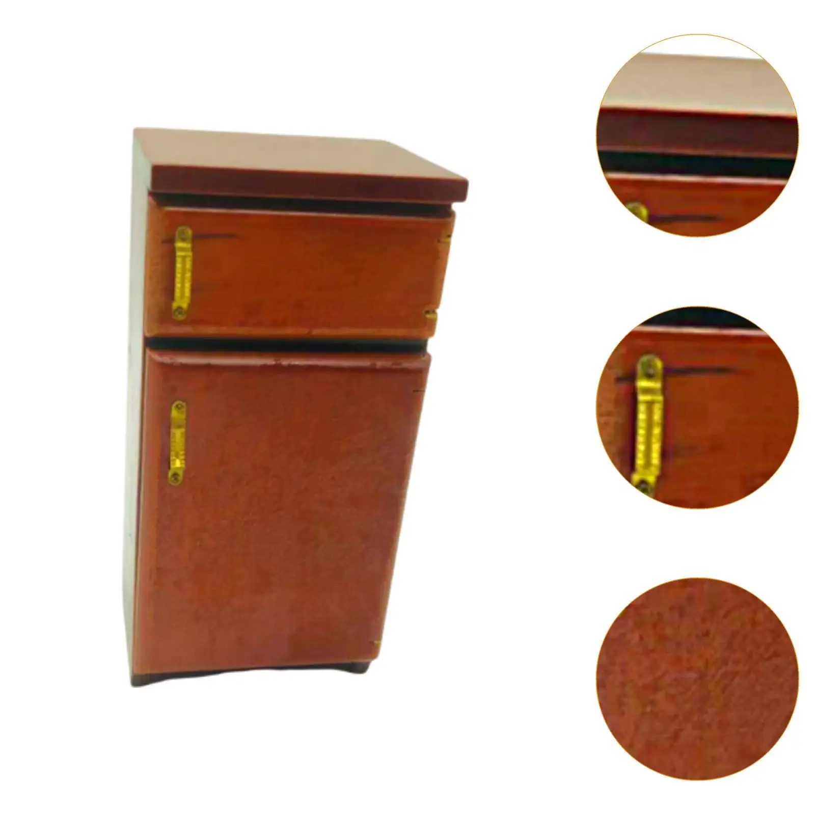 Dollhouse Fridge 1/12 Scale Smooth Polishing Party Favor Kitchen Appliance Dollhouse Fridge 1/12 Scale Smooth Polishing Party Favor Kitchen Appliance