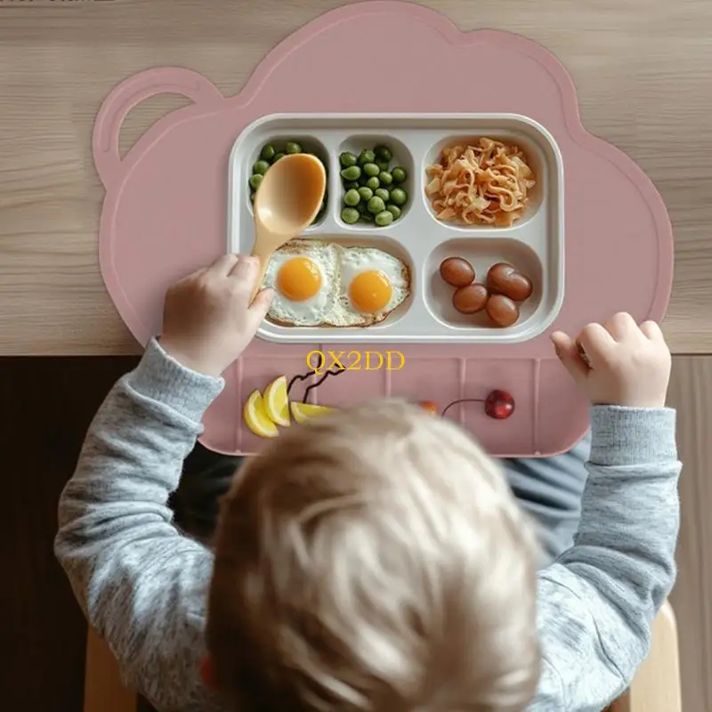 QX2D Mantel Individual Silicona Forma Nube para Comida y Viaje - imagen 4