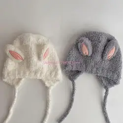 Gorro R6FD tejido con orejas de conejo – Para niño y bebé otoño invierno