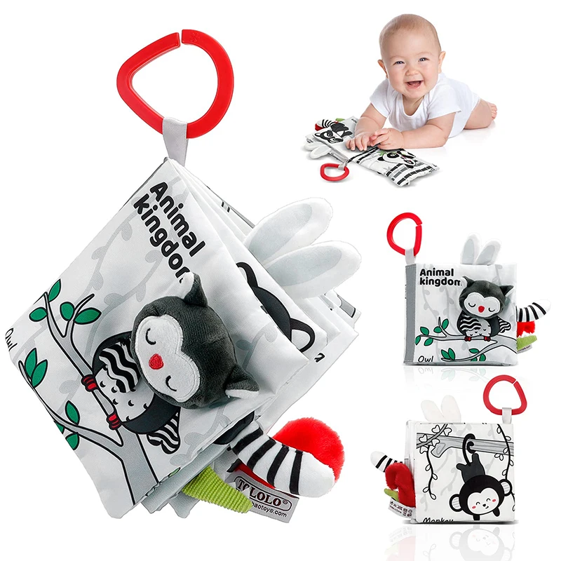 Libro sensorial de tela para bebé Montessori 0-12 meses – estimulación