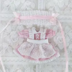 OB11 Vestido sirvienta encaje muñeca BJD 1/11 – Azul/Rosa/Negro