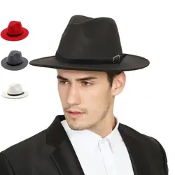 Sombrero fedora infantil clásico británico de ala ancha en fieltro