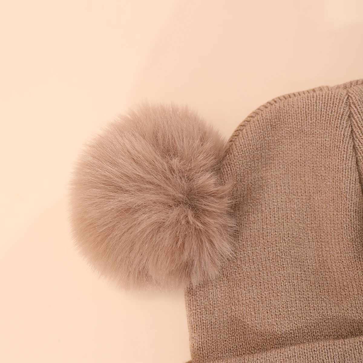 Gorro de pompón de punto infantil abrigador para invierno - imagen 5
