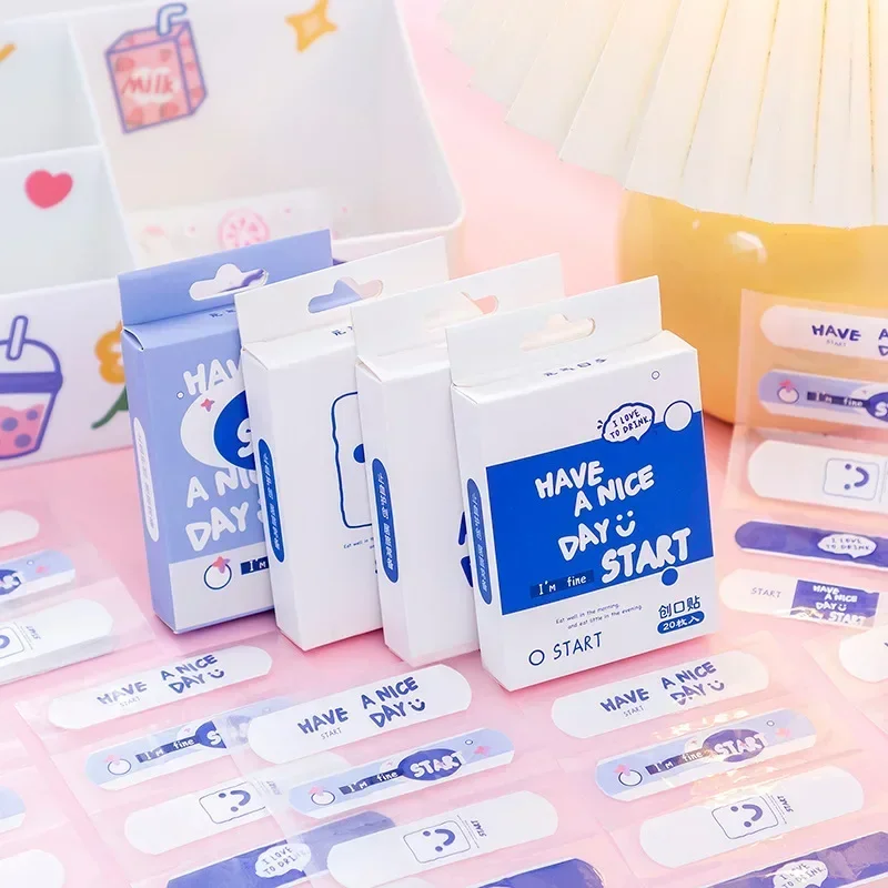 Vendajes adhesivos impermeables y transpirables para niños, Kit de primeros auxilios, yeso para heridas, 20 unidades por lote