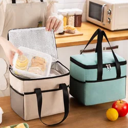 Bolsa térmica Oxford picnic almuerzo impermeable bolsillo exterior