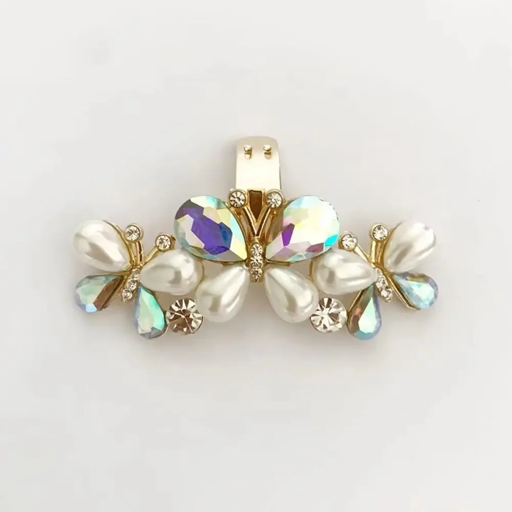 Clips de zapatos de perlas brillantes, hebilla de cristal extraíble, diamantes de imitación, decoración de zapatos de novia para mujer y mujer - imagen 2