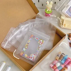 Fundas transparentes con cremallera para tarjetas estilo Kpop
