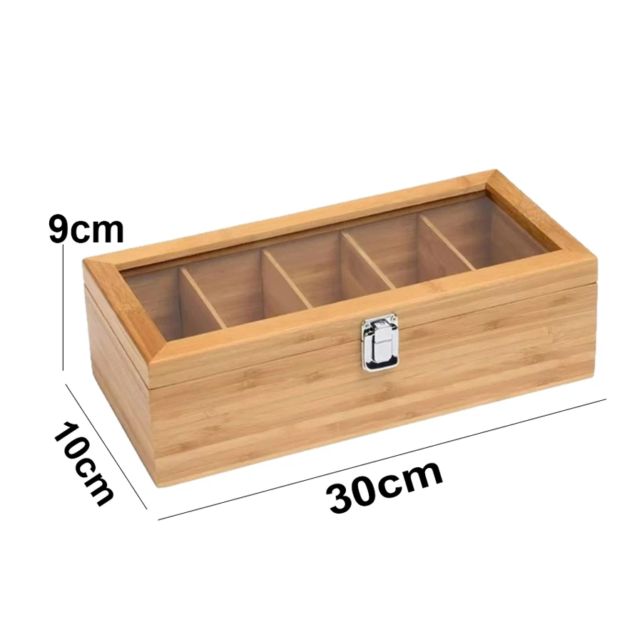 Organizador infantil de bambú con compartimentos para accesorios - imagen 3