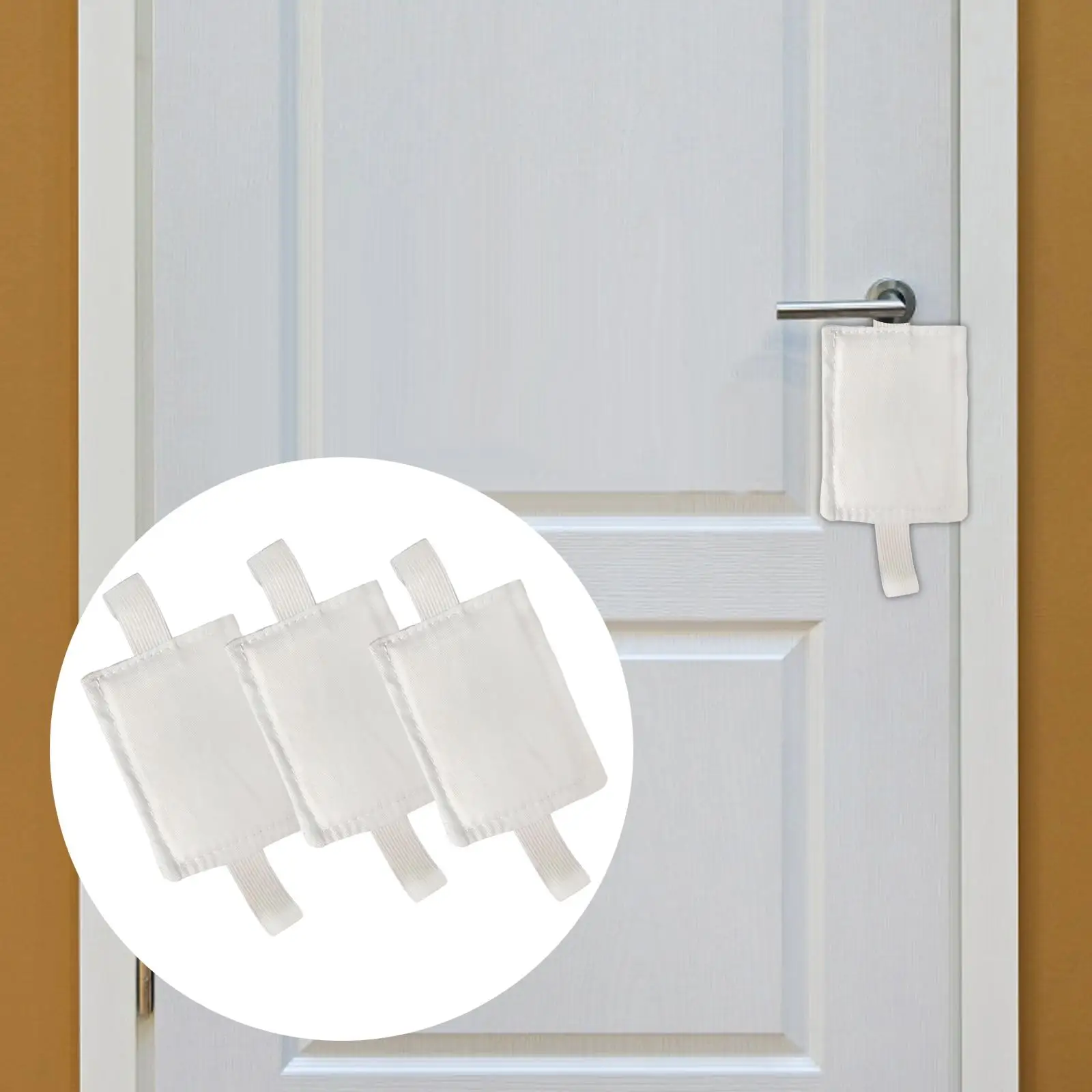 3pcs Door Latch Pad,Nursery Door Latch Cover for Noise Reduction,Quiet
