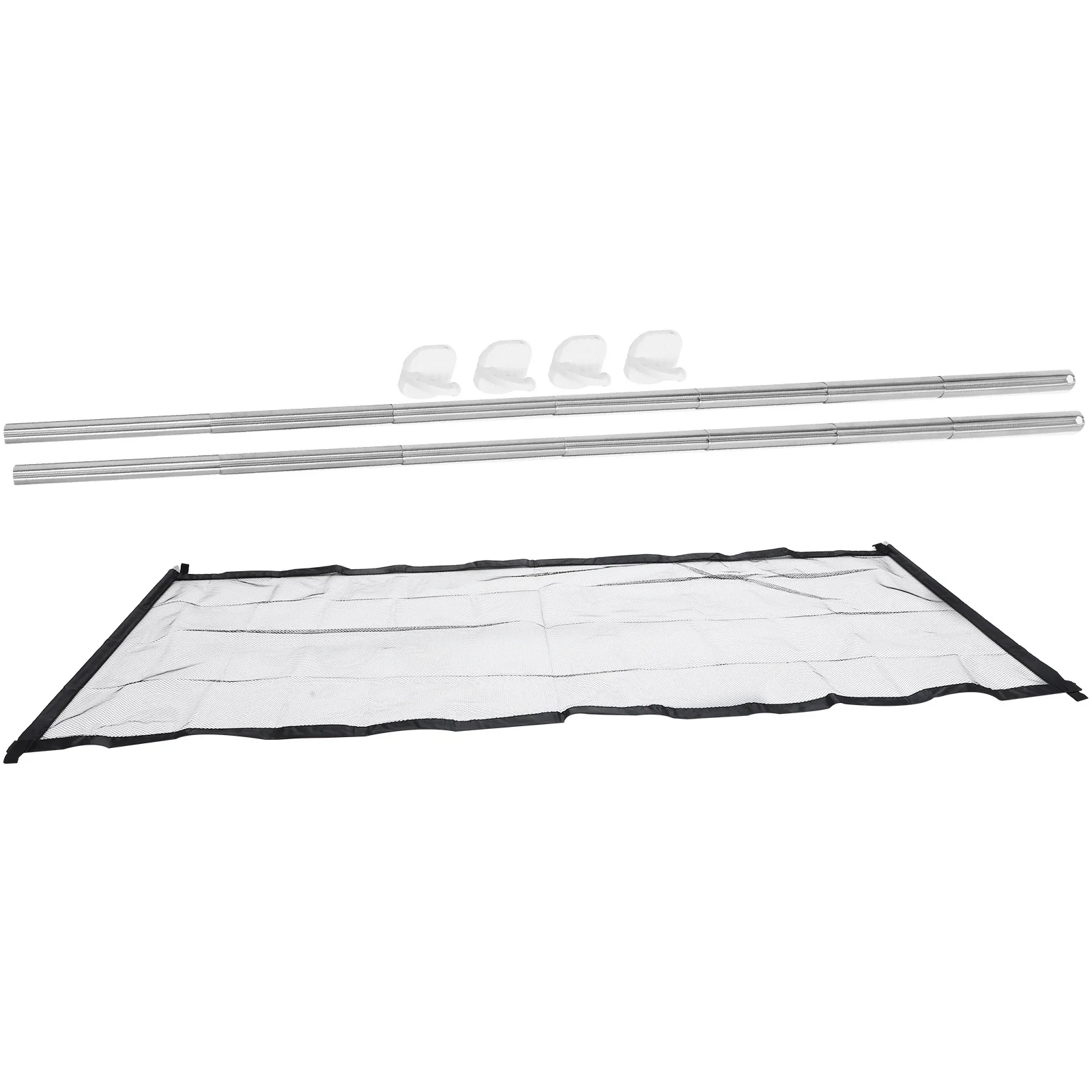 1 Juego de puerta de malla de seguridad para bebé, recinto retráctil para mascotas, valla interior y exterior, red de barrera portátil para perros, diseño plegable de nailon - imagen 3