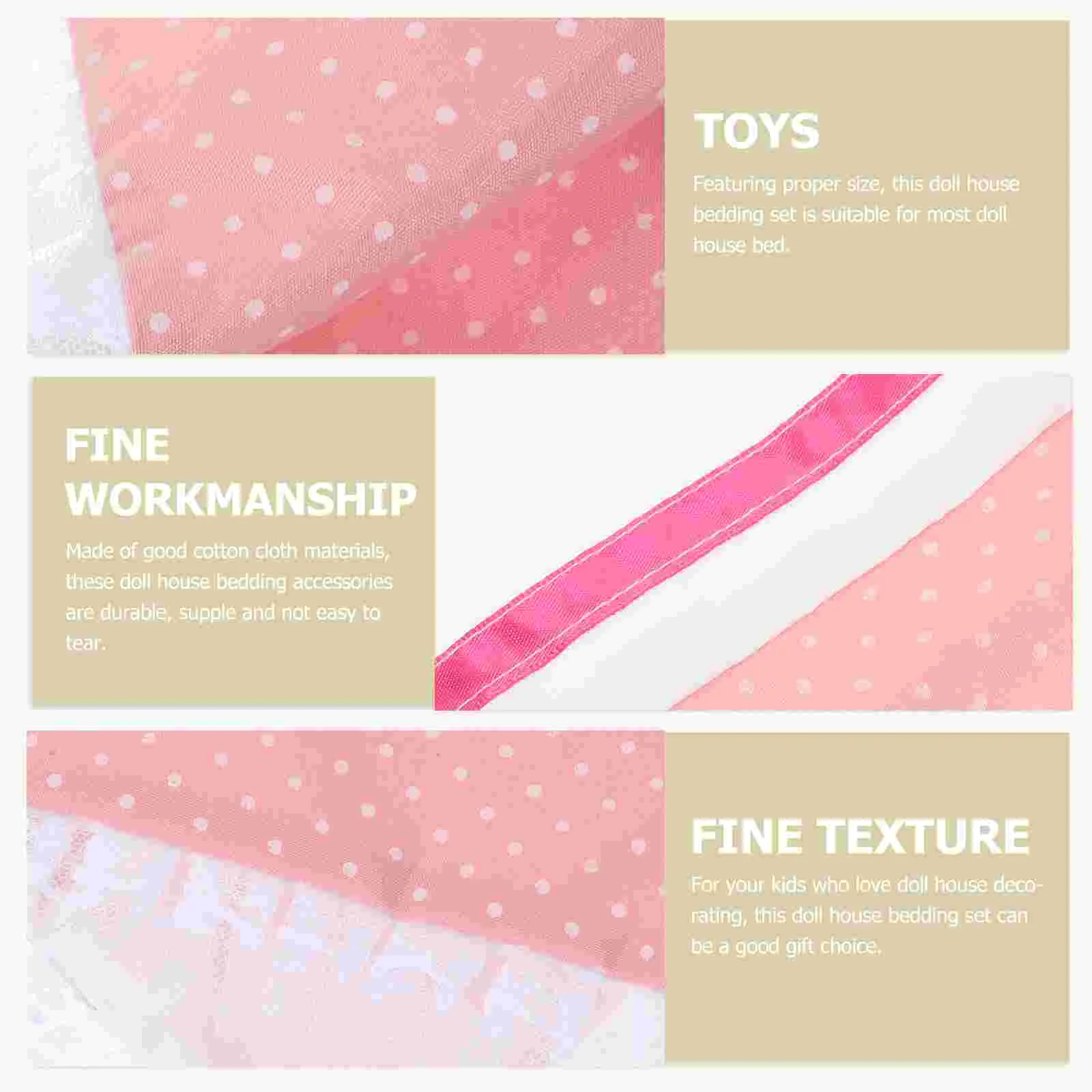 Juego de 2 Mini juego de cama en miniatura, accesorios para el hogar, Kit de cama para casa de algodón, juego de dormitorio, decoraciones de juguete, sala de juegos - imagen 4