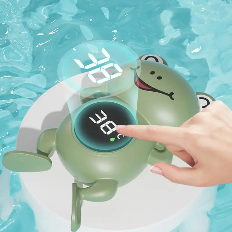 Termómetros de baño de seguridad para bebés, bonitos dibujos de rana, impermeables, para bañera de bebé, termómetros para bañera tipo C para la familia - imagen 5