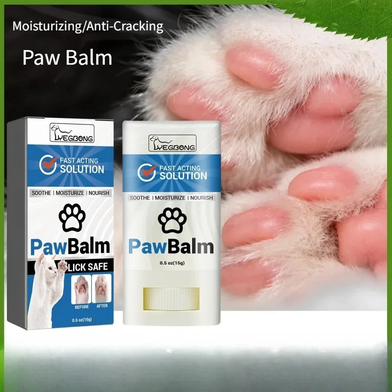 Bálsamo antigrietas para patas de gato, hidratante curativo, barrera protectora, almohadilla agrietada, reparación de bálsamo para patas de mascotas, esencial para el cuidado de las patas de invierno