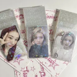 Fundas protectoras holográficas para tarjetas con estrellas parpadeantes