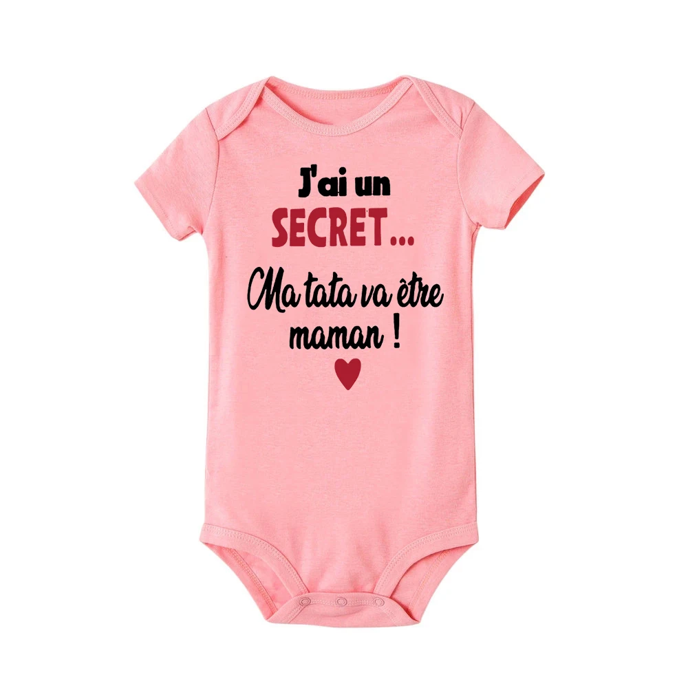 Tengo un secreto, mi madrina está ir a ser mamá, monos para bebé, ropa unisex, mono infantil, ideal para anunciar un embarazo - imagen 5