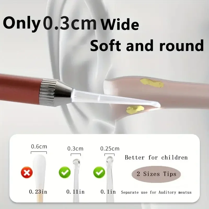 Cuchara de herramienta Visual para oreja luminosa, cuchara para oreja de acero inoxidable con luz, limpiador de oídos luminoso - imagen 2