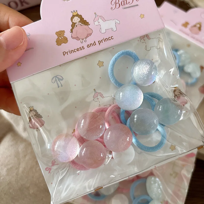Set de accesorios para el cabello infantil con lazos y diademas de corazón - imagen 4